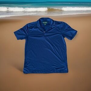 Brooks Brothers Men's Medium/M Navy Blue Polo Shirt St. Andrew's Links VGC